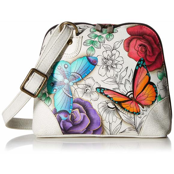 Leather Small Multi Compartment Zip-Around Organizer, Floral Paradise :'D - Picture 1 of 6